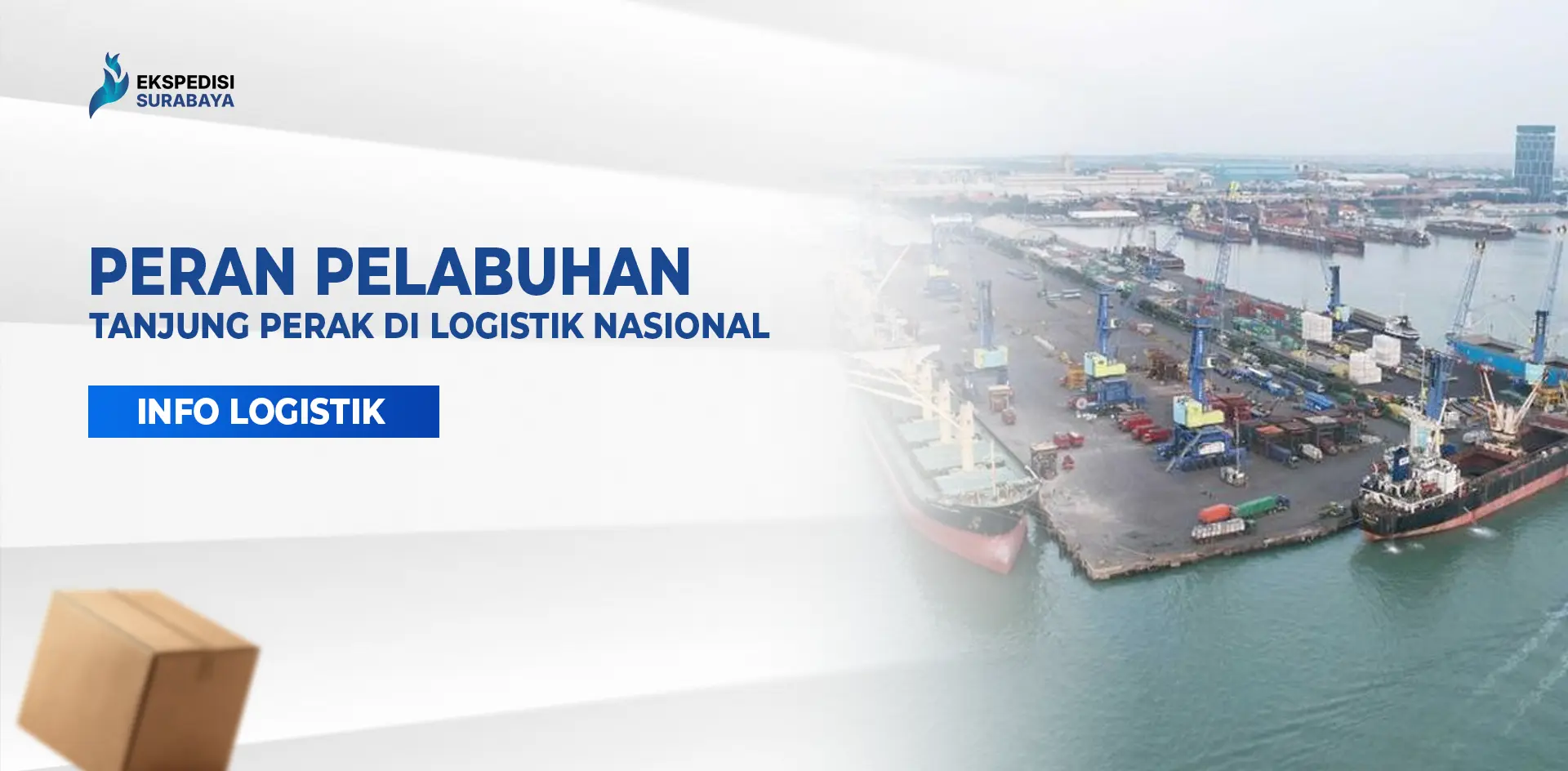 Aktivitas pelabuhan yang menggambarkan peran penting logistik Tanjung Perak di Surabaya.